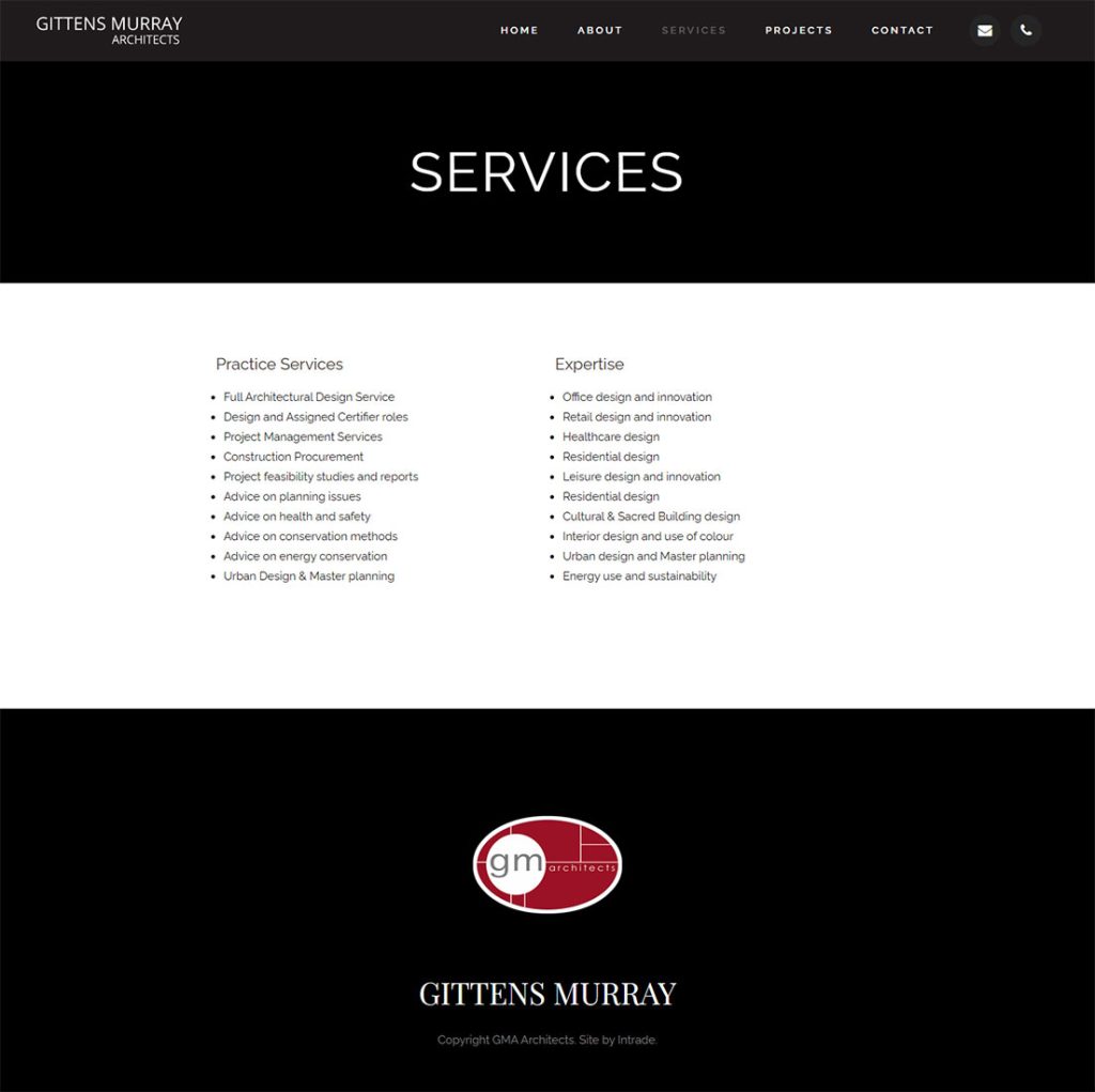 Gittens-Murray-Architects-Kilkenny-website-design- Architect Website Design Kilkenny