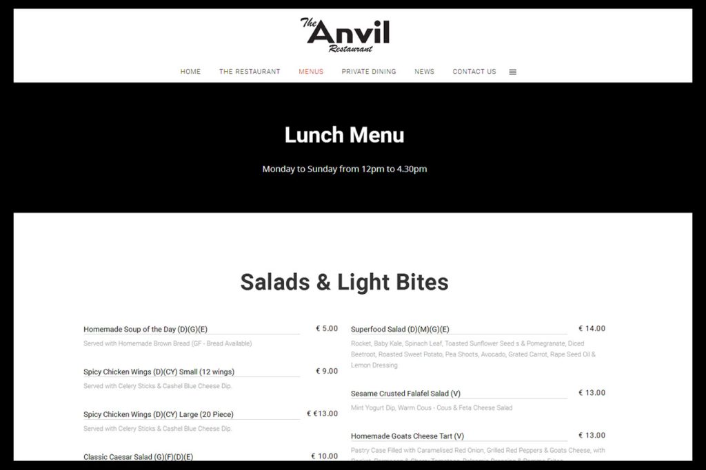 anvil-1-1 restaurant Websites design kilkenny