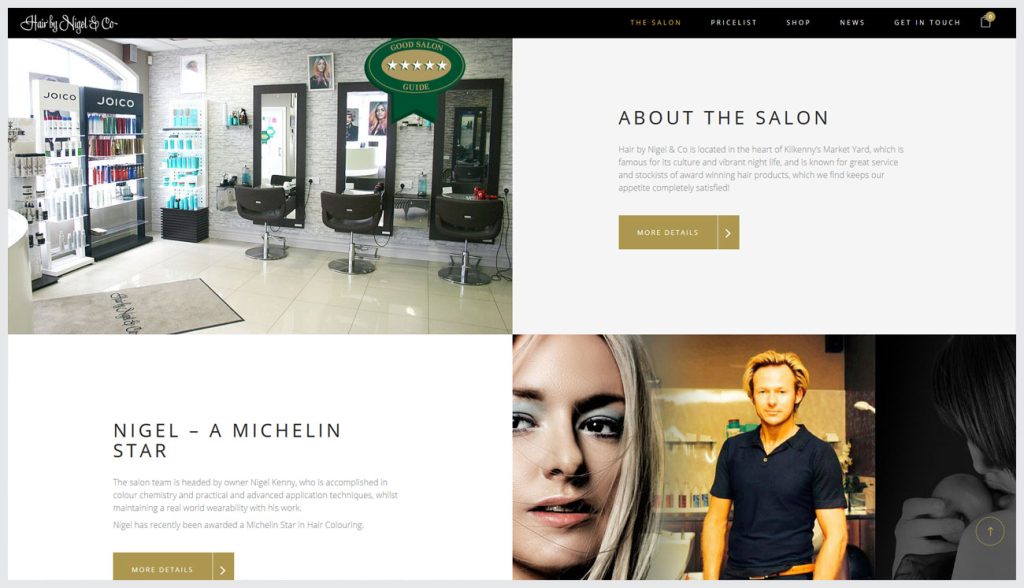 hairbynigel-6 Hair Salon Website Design Kilkenny