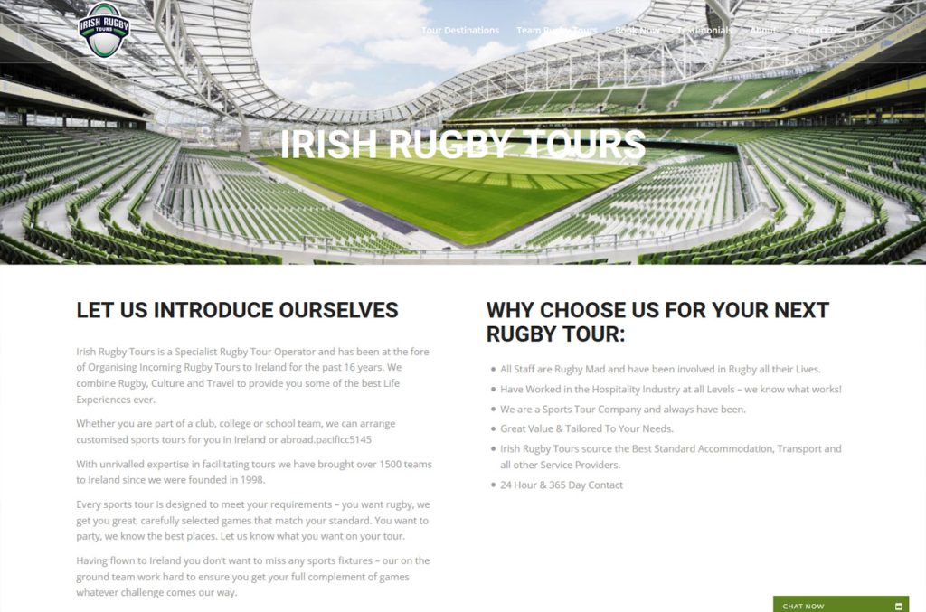 irt-1 Tour Operator Website Design Ireland