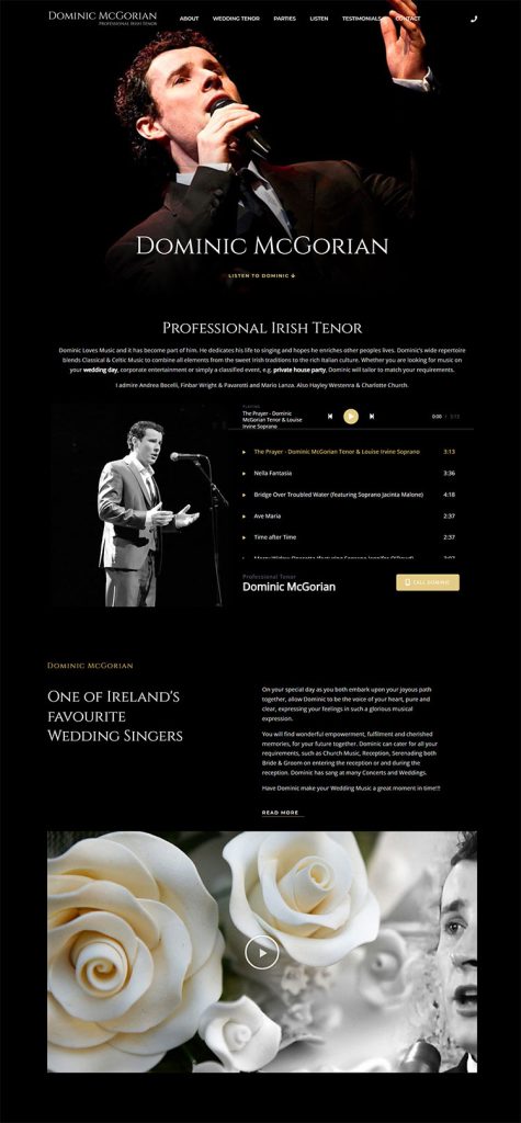 Wedding-Tenor-Dominic-McGorian-Irish-Tenor-website-design-kilkenny-7 Web Design Kilkenny