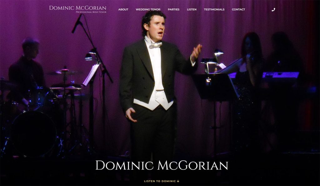 Wedding-Tenor-Dominic-McGorian-Irish-Tenor-website-design-kilkenny-8 Web Design Kilkenny